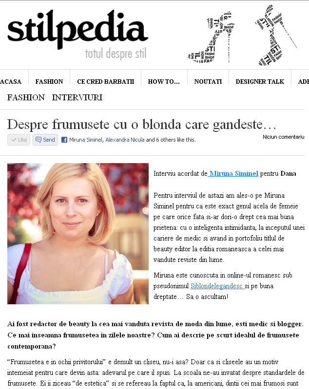 Interviu stilpedia.ro